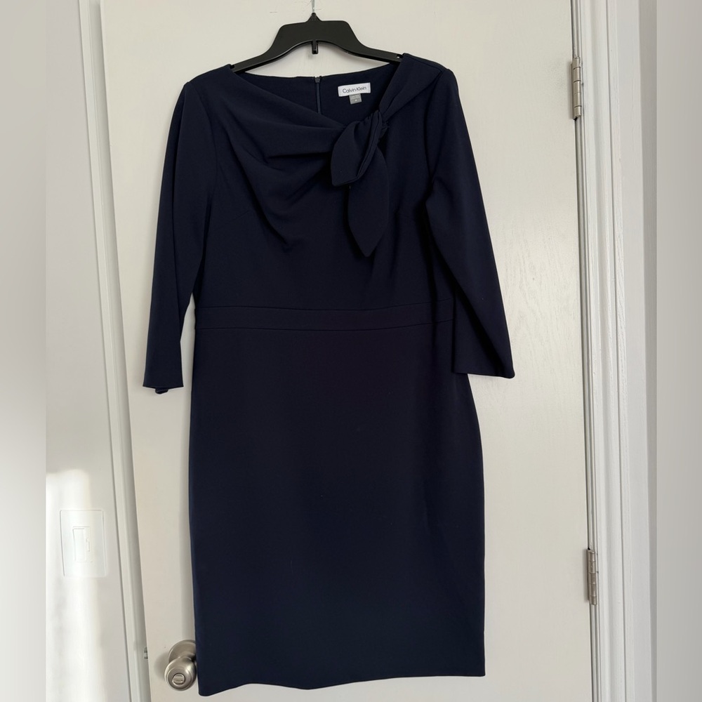 Calvin Klein Dark Blue Long Sleeve Dress